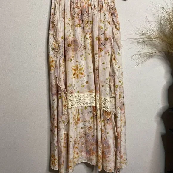 Johnny Was Floral Midi Dress in Blush Pink, Cream and Gold - Picture 5 of 9